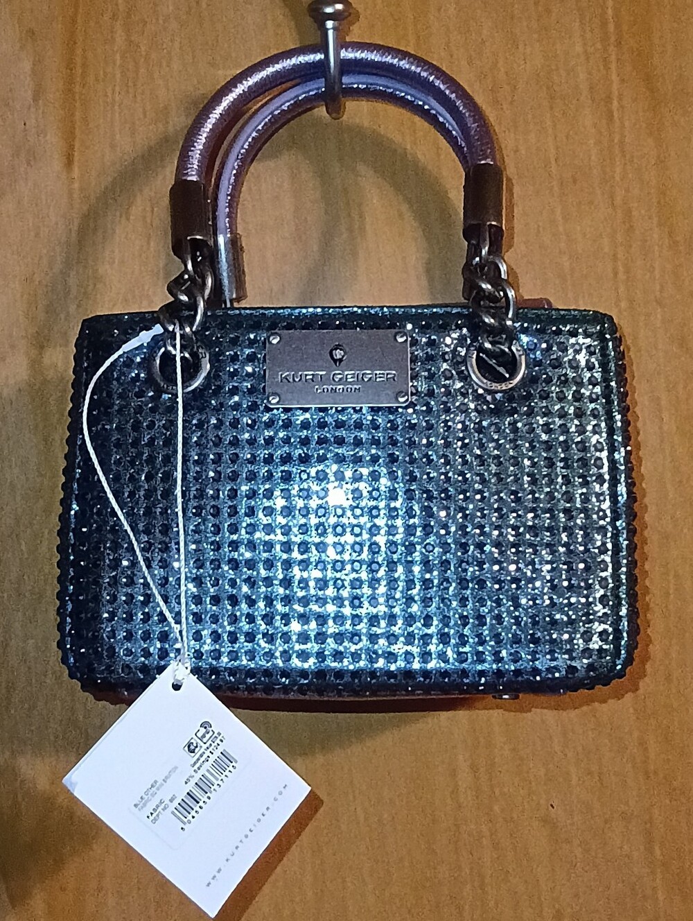 NWT Kurt Geiger London Fabric SQ Mini Brixton Crossbody $228 Retail - Picture 9 of 14